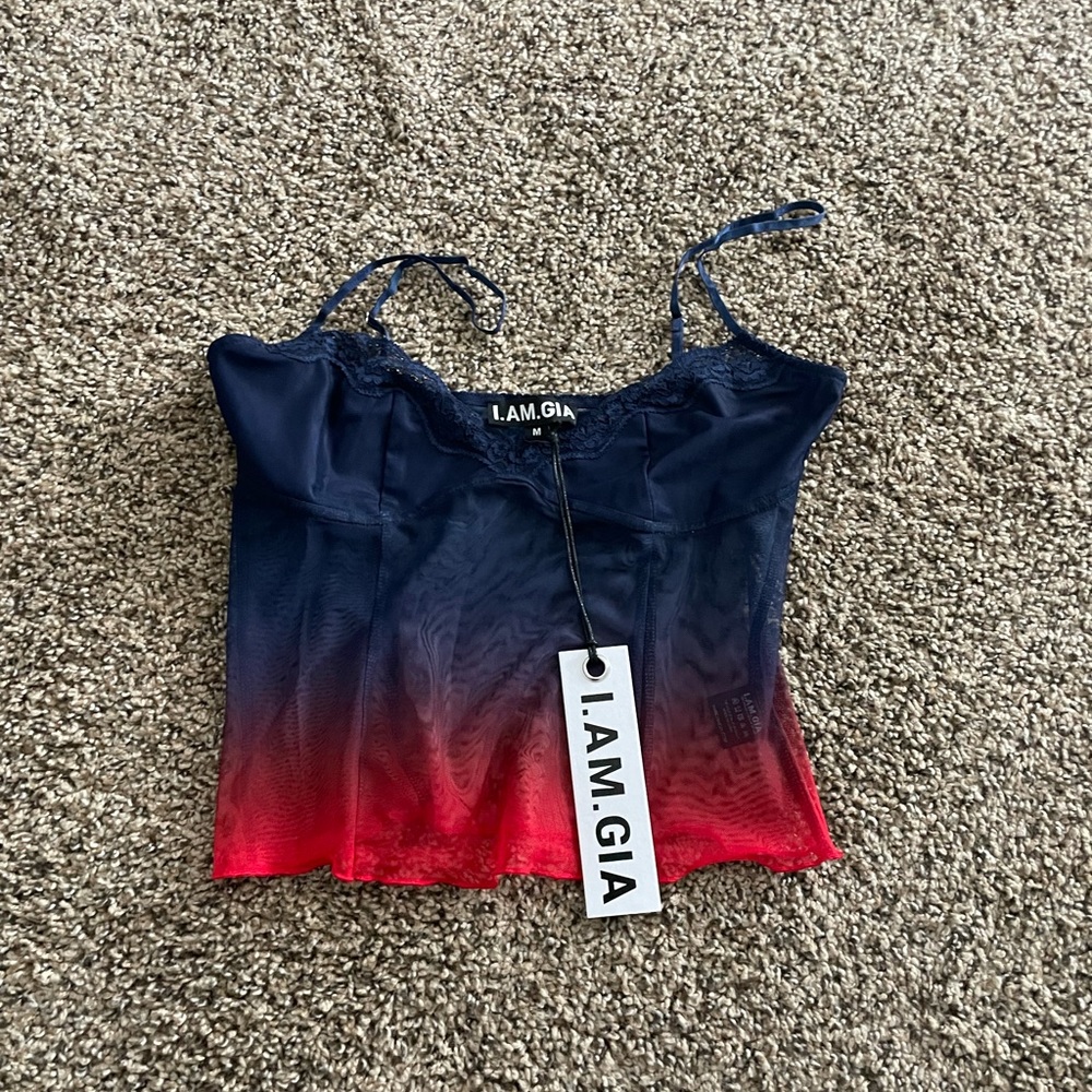 I. AM. GIA  Gianni cami top. Blue ombré  brand new with tags
